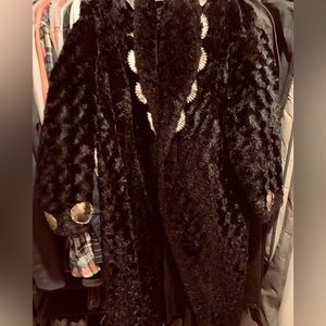 Handmade Manteau ,overall ,large fur coat for women